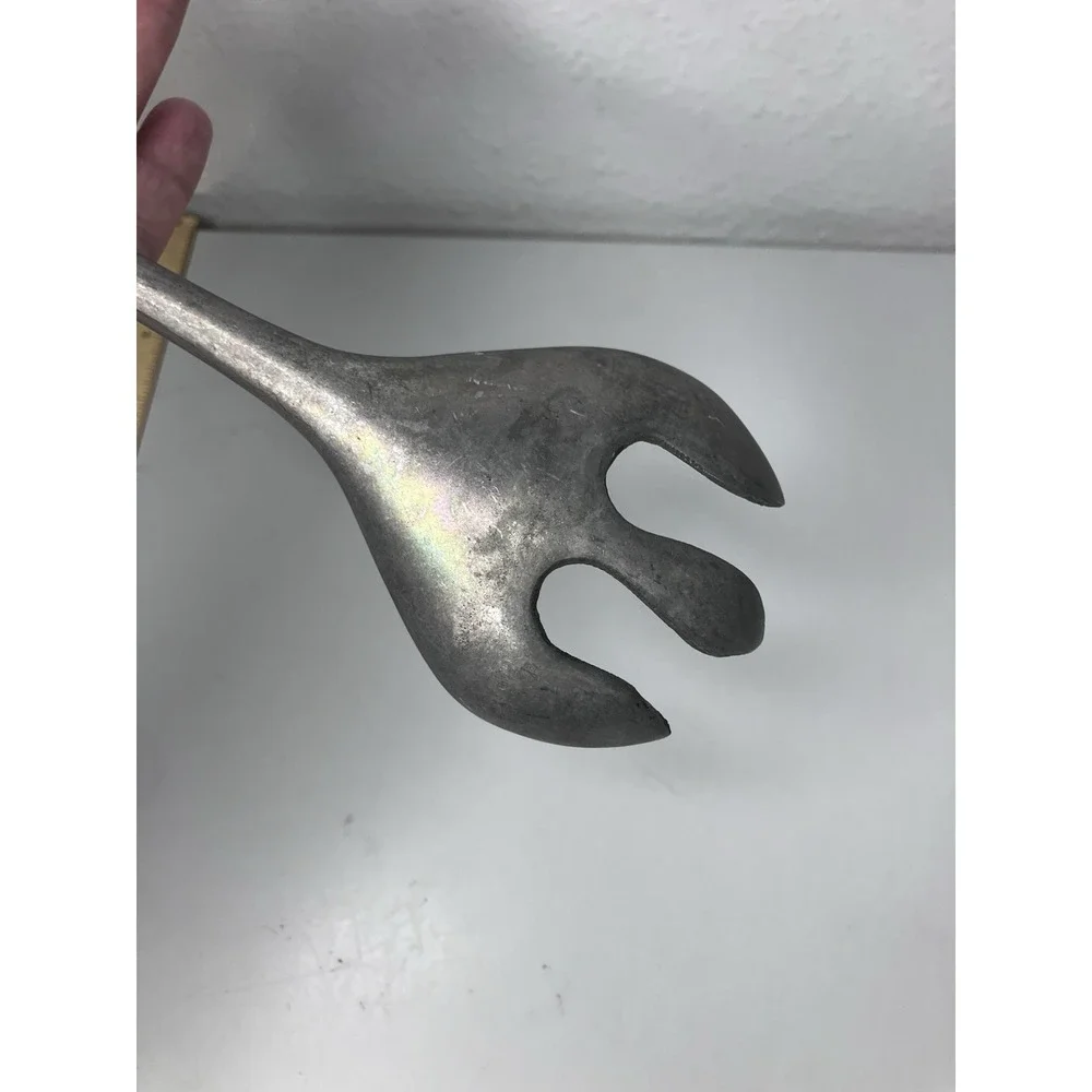 Vintage Cast Aluminum Serving Utensil Fork With Starfish Design